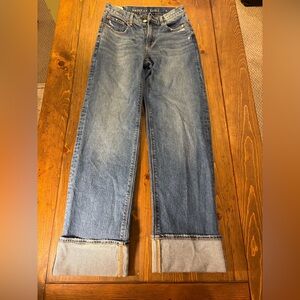 American Eagle Outfitters Classic Blue Straight Leg Jeans